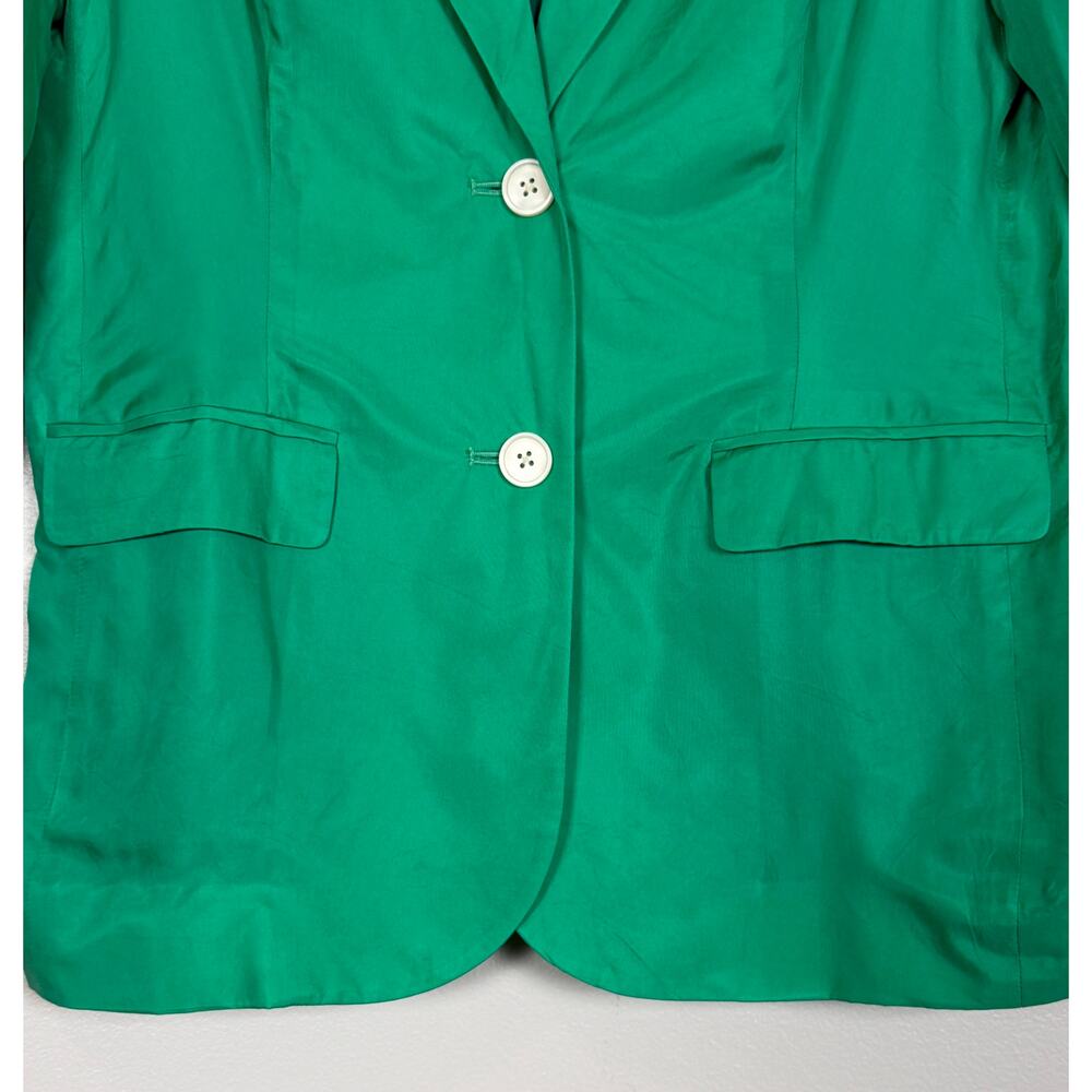 J.Crew Limited-edition Drapey Long Parke Blazer Summer Green Size 6 Cupro Blend - Picture 7 of 12